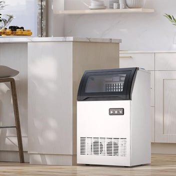 GARVEE 120Lbs Standard Under Counter Ice Maker, 250W Stainless Steel, 33Lbs Storage