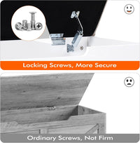 Garvee Storage Chest with Flip-Top, Upholstered Bench, 2 Safety Hinges, Wooden Construction, 39.4 x 15.7 x 18.1 Inches, White, Entryway, Bedroom, Living Room