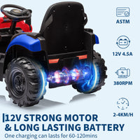 Garvee Ride - P Series: 4-in-1 Ride-On Tractor for Kids: Excavator, Bulldozer, Removable Tent, 12V Battery, Remote Control, Front Loader, Horn, EVA Tires - Red