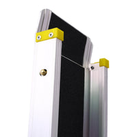 Garvee Telescoping Wheelchair Ramp 7FT Aluminum - Adjustable Track ADA Folding for Home/Car/Doorway/Curbs (Scooter Access)