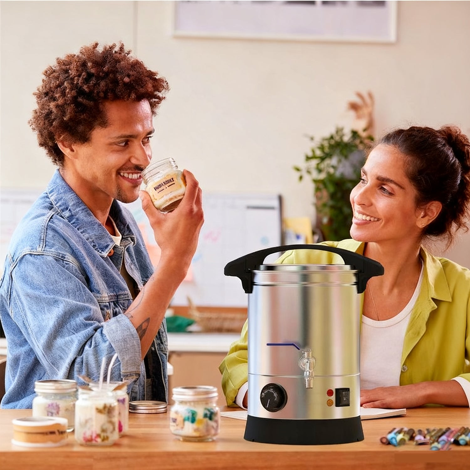 Garvee 5.3 Qts Electric Wax Melter with Temperature Control, Pour Spout, and Easy-Clean Feature for Candle Making, Ideal for Small-Scale Commercial or Home Use