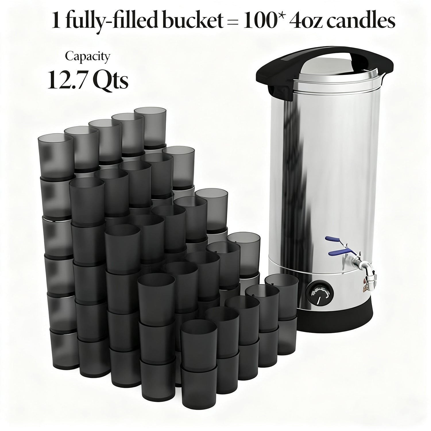 Garvee 12.7 Qts Electric Wax Melter with Temperature Control, Pour Spout, and Easy-Clean Feature for Candle Making, Ideal for Small-Scale Commercial or Home Use