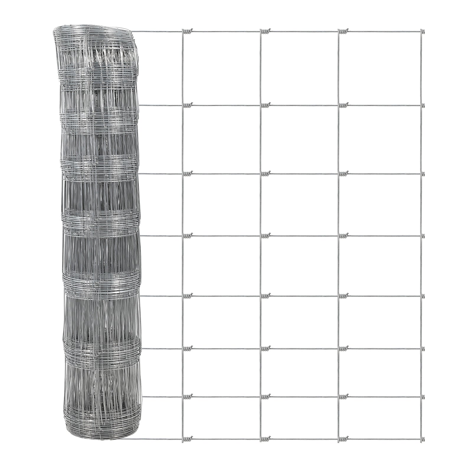 Garvee Cattle Farm Fence 4x164ft Galvanized 12-Gauge Wire Durable Woven Hinge Knot Multi-Animal Livestock Fence Farm & Field Use