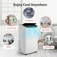 14,000 BTU 3-in-1 Portable AC, Cools Up to 700 Sq. Ft, Remote Control, LED