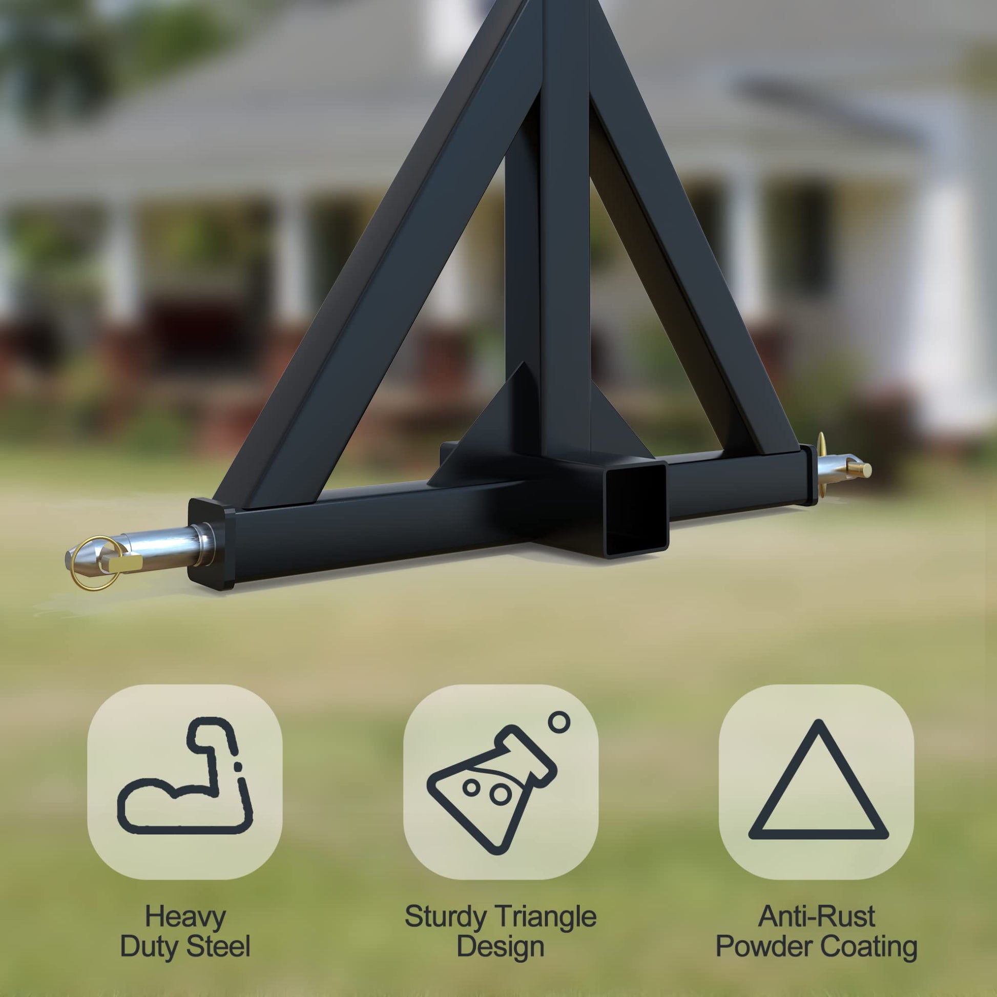 3 Point 2 Inch Trailer Hitch Receiver for Category 1 Tractors - GARVEE