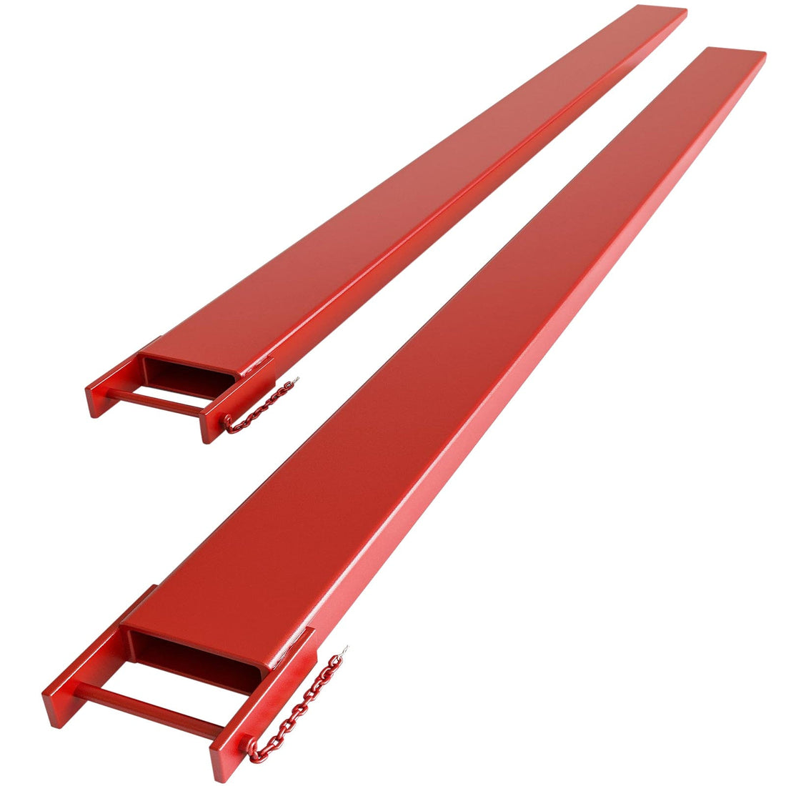 Pallet Fork Extension L72xW4.5 Inch Heavy Duty Steel Pallet Extensions for Forklift Red