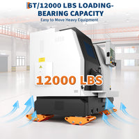 Garvee 4PCS Machinery Skates Heavy Duty Machine Moving Dolly with 360° Rotation Disc and 4 PU Wheels for Equipment Moving, 6T Capacity, Orange