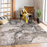 Garvee Abstract Brown 9x12 Washable Modern Area Rug Large Non Slip Living Room Rug Low Pile Soft Floor Carpet for Bedroom Home Office - Brown