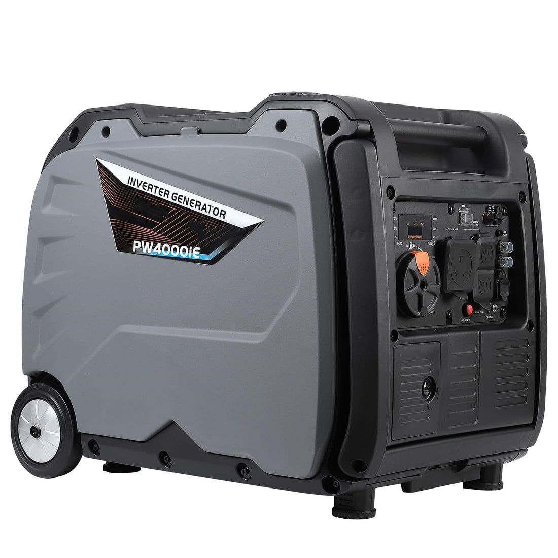 4000W Portable Inverter Generator Ultra Quiet Gas Engine with CO-Monitoring
