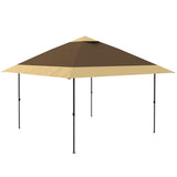 Garvee 12'x12' Pop-Up Instant Gazebo Tent - Double Roof Portable Patio Sun Shelter Outdoor Canopy for Deck, Backyard, Garden, Lawn, Khaki & Beige - Khaki