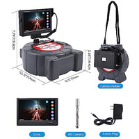 Garvee Sewer Inspection Camera with 512Hz Locator, 165ft Self-Leveling Snake Camera, 9" Touch HD Screen, DVR, Adjustable LEDs, 16GB SD Card, IP68 Waterproof for Sewer and Drainage Pipes - 165ft