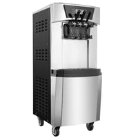 Garvee 2200W Commercial Soft Serve Ice Cream Machine - 8Gal/H High Output, 3-Flavor Mix & Auto-Clean for Cafes, Food Trucks, Snack Bars (LCD Display, 65dB Quiet)