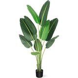 Garvee 4ft Artificial Plants Indoor - Premium Simulated Silk Fabric, No Maintenance Required, Adjustable Branches, Realistic Look, Easy to Assemble - Ideal DéCor for Home or Office - Nature