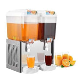 GARVEE 36L (9.6 Gallon) Commercial Juice Dispenser, 2 Tanks 280W, Stainless Steel Beverage Dispenser for Multi-Occasion Use - Silver
