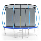 Garvee Trampoline with Enclosure & Ladder - ASTM Approved | Sizes 10FT, 12FT, 14FT, 16FT for Kids & Adults Outdoor Recreation (Blue, 10FT) - Blue