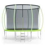 Garvee Trampoline with Enclosure & Ladder - ASTM Approved | 10FT, 12FT, 14FT, 16FT Sizes for Kids & Adults | Outdoor Recreational Use (Green, 10FT) - Green
