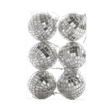 Garvee Mirror Discos Balls Set, Silver Discos Mirror Ball, Reflective Mirror Christmas Balls Easy to Hang Suitable for Christmas, Wedding, Family Party Decoration 6CM (6pcs/PVC Box) - 6cm (6pcs/Pvc Box)