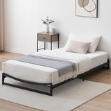 Garvee 6 Inch Metal Platform Twin Size Bed Frame Low Profile with Sturdy Steel Slats Support, Mattress Foundation, No Box Spring Needed, Easy Assembly, Black - Black