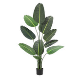 Garvee 5 Feet Artificial Bird of Paradise Plant, Indoor Outdoor Faux Tree with 10 Trunks, Tropical Palm Trees Room Decor, Natural Floor Plant for Home Garden Living Room - 1.5m 10 leaves