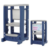 Garvee Toddler Tower Height Adjustable Step Stool for Kids Montessori Learning Stool Toddler Kitchen Stool Helper with Dry Erase Board - Dark Blue Moq 500 Delivery Time 25 Days Brand: Ronipic Model: Lzw20220925