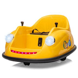 Garvee Ride - P Series: 12V Battery Car for Kids W/Parent Remote, Led Lights, 2-Speed, 360°Spin - Yellow - Yellow