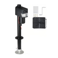 Garvee 3500 lbs RV Electric Power Tongue Jack - 12V DC with Adjustable Height 10"-34", Waterproof Cover and Wiring for Trailers, Horse Trailers, Utility Trailers, and Yachts, Black