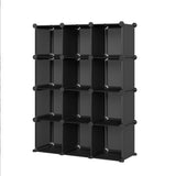 Garvee Cube Storage Organizer 12-Cube Stackable Clothes Storage Shelves for Bedroom Living Room Office 37.01x12.60x49.21 Inch Black - Black