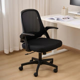 Garvee Ergonomic Mesh Desk Chair With Adjustable Height Lumbar Support Flip-up Armrest Swivel Task Chair For Office Home Black