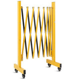 Garvee Metal Expandable Barricade Gate Outdoor, 8FT Folding Safety Barrier Gate, Portable Traffic Barricade Fence - Yellow and Black