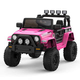 Garvee Ride - P Series: 12V Kids Ride On Truck Car w/Parent Remote Control, Spring Suspension, Led Lights,3 Speed Adjustable, Kids Gift for Boys and Girls - Rose - Rose
