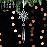 Garvee Christmas Decoration Acrylic Snowflake Icicles Pendant Christmas Simulation Fake Snowflake Icicle Ornaments for Christmas Tree Window Door Decorations Snowflakes C - Snowflakes C