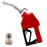 Garvee Automatic Fuel Nozzle, 3/4" NPT Inlet Thread & 13/16" Spout, 16 GPM Max Flow Rate, Auto Shut Off, Aluminum & PVC Gas Pump Handle with 360° Swivel for Gasoline Diesel Biodiesel Refilling - Red
