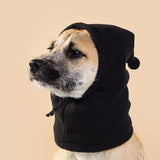 Garvee Dog Ear Muffs Christmas Pet Hat Ears Warm Cover Winter Hat Dog Head Wrap Costume for Holiday Props Birthdays Cosplay M Black