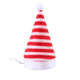 Garvee Pet Striped Christmas Hat Multicolor Cat Dog Dress Up Headwear Pet Supplies for Xmas Party Decor red and White Stripes