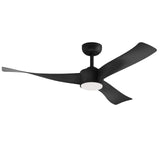 Garvee 52" Ceiling Fan with Light, Remote Control, 6-Speed, Quiet DC Motor, Dimmable 3CCT for Bedroom & Patio (Black) - Black