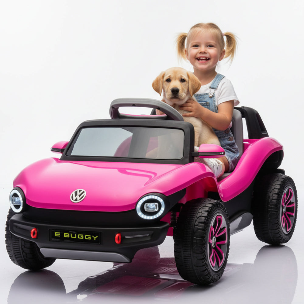 Garvee Ride - P Series: 12V Ride-On Toy With Remote Control | LED Lights, MP3, and Bluetooth | For Boys and Girls, Pink