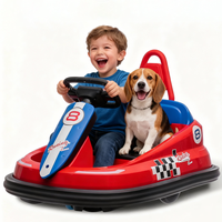 Garvee Ride - B Series: 6V Electric Ride On Toys for Kids 1.5-6 Years Old, Steering Wheel, 360 Degree Spin, 2-Speeds, Lights, Music & Horn, Safety Belts, Best for Birthday - Red