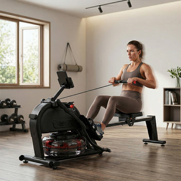 Garvee Rowing Machine, Magnetic Rower Machine for Home, 16 Levels of Quiet Dual Slide with Max 350lb Weight Capacity, App Compatible