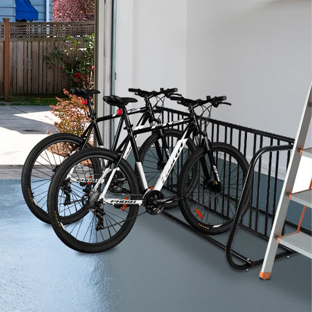 Garvee Commercial Floor Bike Rack Stand, Grid Bike Rack Ground, 10-Bike Capacity Dual Sided Bicycle Storage Stand Floor Parking Stand for Garages, Stores, Schools & Universities Power Coated Steel