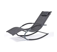 Garvee Adjustable Patio Chaise Lounge Chair with Removable Pillow, Folding Outdoor Pool Lounger with Armrests, Weather-Resistant Mesh Fabric for Patio, Lawn & Poolside, Gray