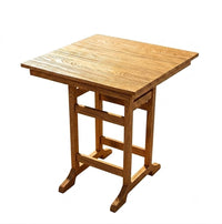 Garvee 31.5" HDPE Outdoor Bar Table with Umbrella Hole, Weather Resistant Square Patio Bistro Table 300 lbs Heavy Duty for Deck Garden Balcony Brown