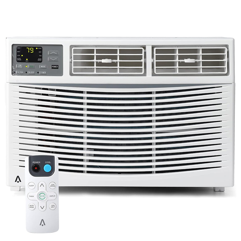 Garvee 8000 BTU Window Air Conditioner U-Shaped With RC, High-Efficiency Cooling Small Window Air Conditioner with Remote Control and Washable Filter, Quiet Operation, Cooling Up to 250 Sq Ft, 115V/60Hz