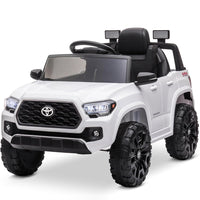 Garvee Ride - P Series: 12V Toyota Tacoma Kids Car, Spring Suspension, with LED Light - White