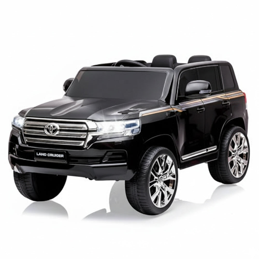 Garvee Ride - P Series: 12V Toyota Land Cruiser Kids' Car: Remote, LED, 3 Speeds, Dual 45W Motors, USB Music, Seat Belt, CPC & ASTM Approved - Black(2)