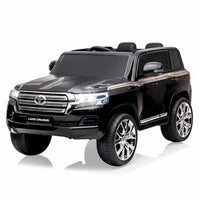 Garvee Ride - P Series: 12V Toyota Land Cruiser Kids' Car: Remote, LED, 3 Speeds, Dual 45W Motors, USB Music, Seat Belt, CPC & ASTM Approved - Black(2)
