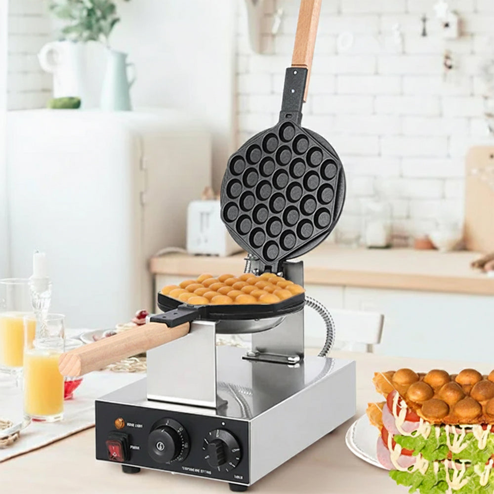 Garvee Bubble Waffle Maker 1400W Commercial Bubble Waffle Maker Machine Non-Stick Egg Waffle Maker Electric Bubble Waffle Baker for Home or Commercial Use