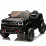 Garvee 24V 2-Seater Electric Ride-On Truck for Kids Ages 3-8 – Licensed 4WD Battery Car with Parental Remote, 3 Speed Options, Wireless Connection Music, LED Lights, Gradual Start – Ideal Gift – Black - Black