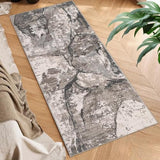 Garvee Abstract Brown 2x6 Washable Modern Area Rug Large Non Slip Living Room Rug Low Pile Soft Floor Carpet for Bedroom Home Office - Brown