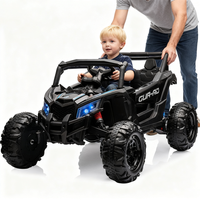 Garvee Ride - P Series: 24V Ride-On UTV: Remote Control, 200W Motor, Spring Suspension, Music, LED Lights, for Boys & Girls - Black