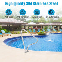 48x36 Inch Pool Handrail 304 Stainless Steel 370LBS Load